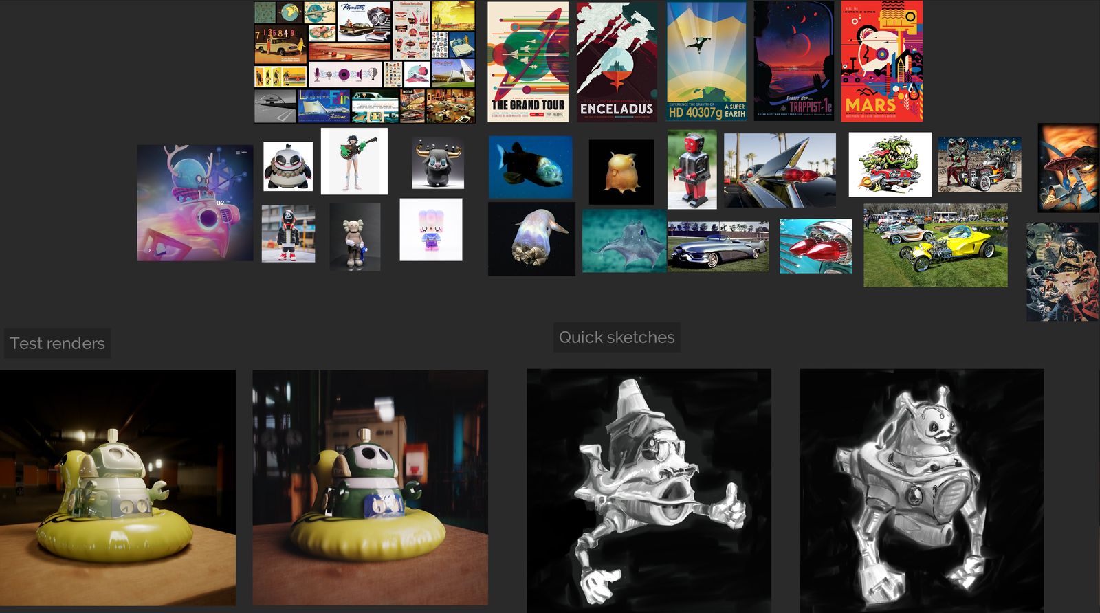 Combonauts early mood board