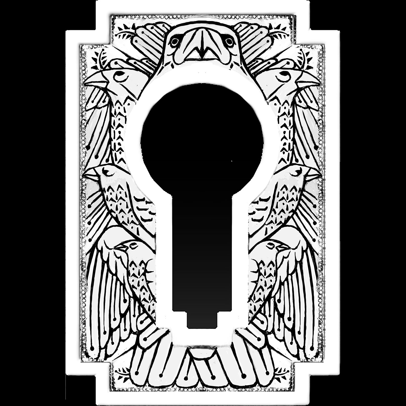 Lock illustrated pattern
