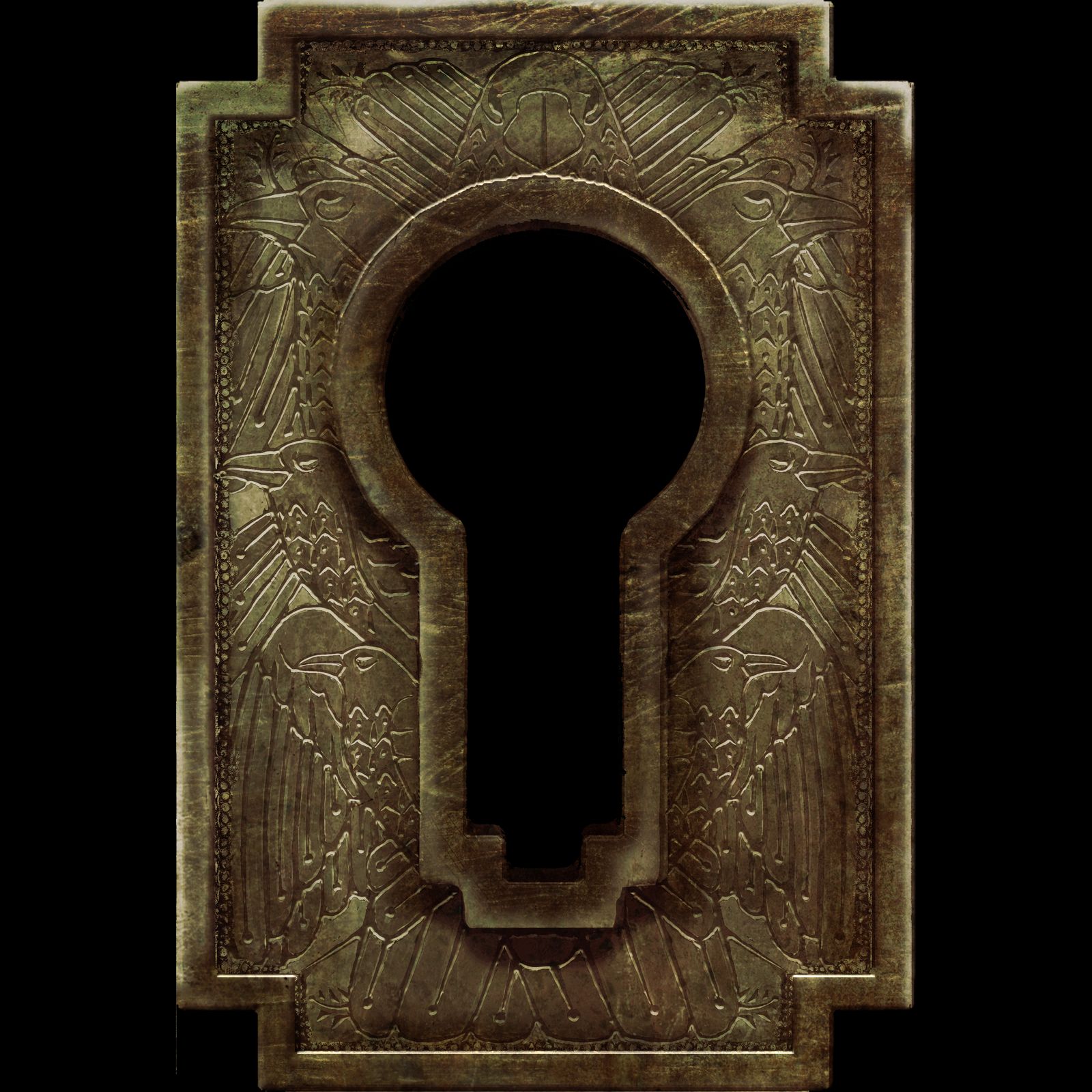 Lock textured brass